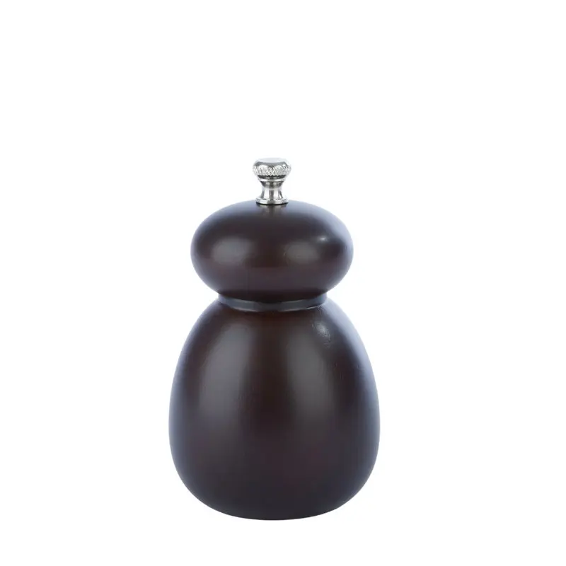 4" Brown Rubberwood Salt Mill