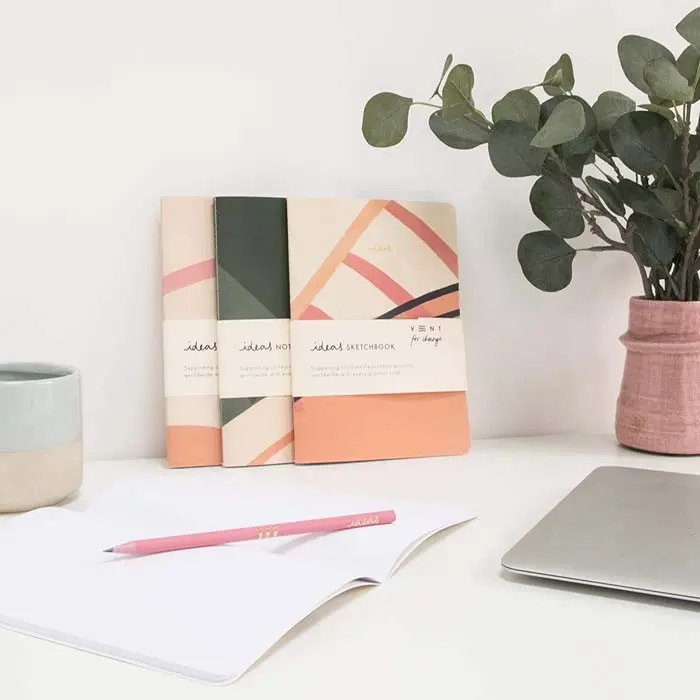 A5 Lined Notebook / Plain Sketchbook Recycled Paper