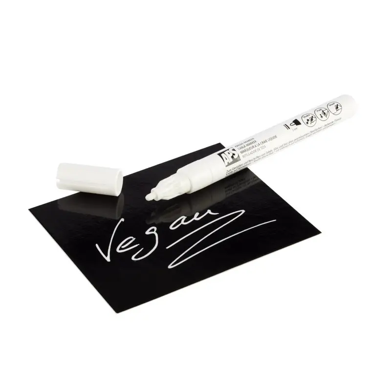 APS Chalk Marker White 10x130mm (2 Pack)