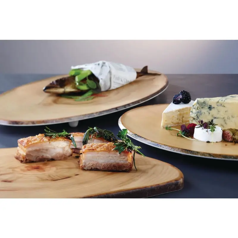 APS Timber Oval Melamine Platter 650 x 260mm