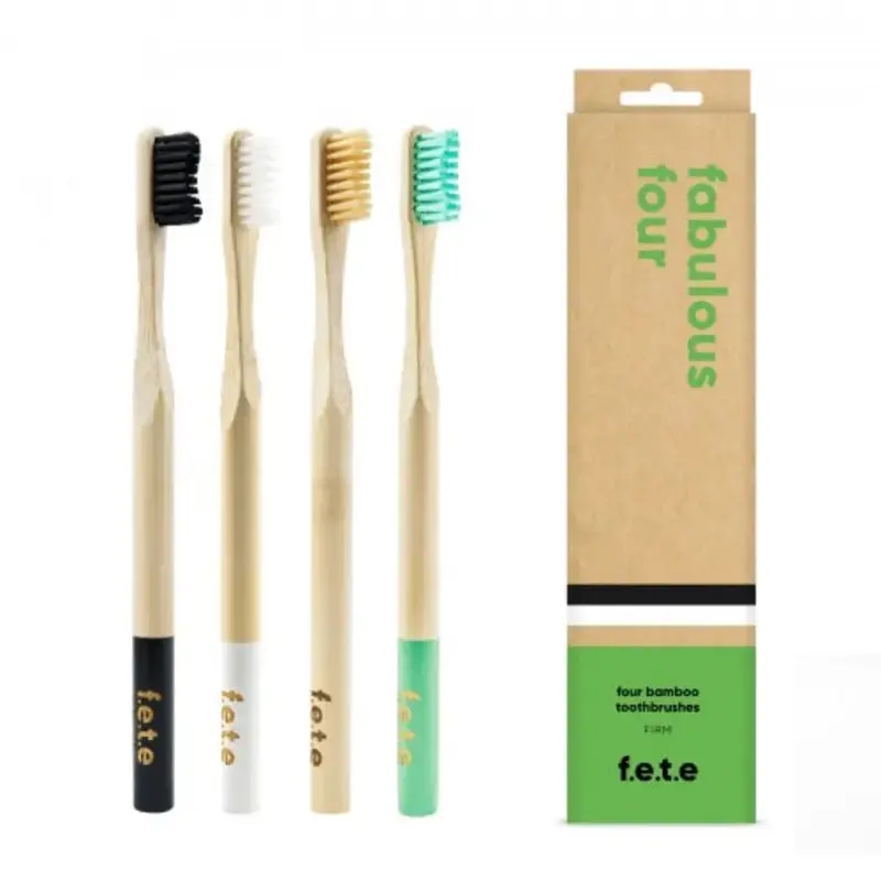 Bamboo Toothbrush Multipack - ‘Fabulous Four’ Firm