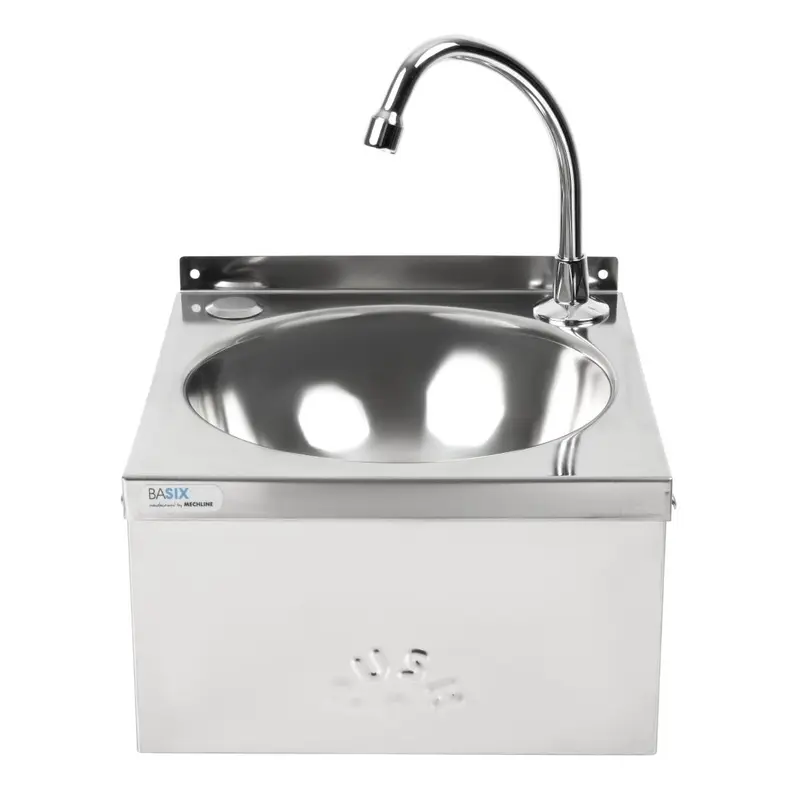 Basix Stainless Steel Knee-Operated Hand Wash Basin