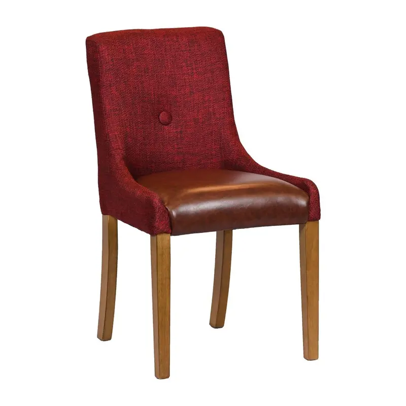 Bath Weathered Oak Dining Chair Scarlett Back Espresso Seat (Pack of 6)