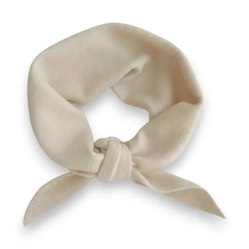 Beige Wool Blend Triangle Neck Scarf