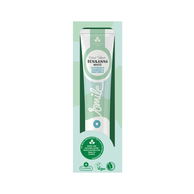 Ben & Anna Toothpaste Tube - White with Fluoride