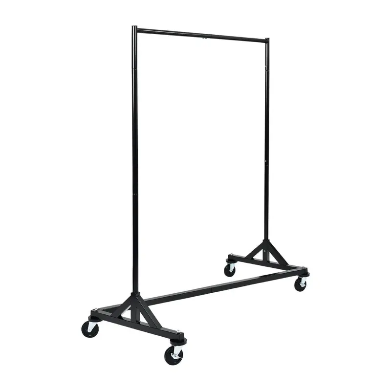 Black and Chrome Garment Rail