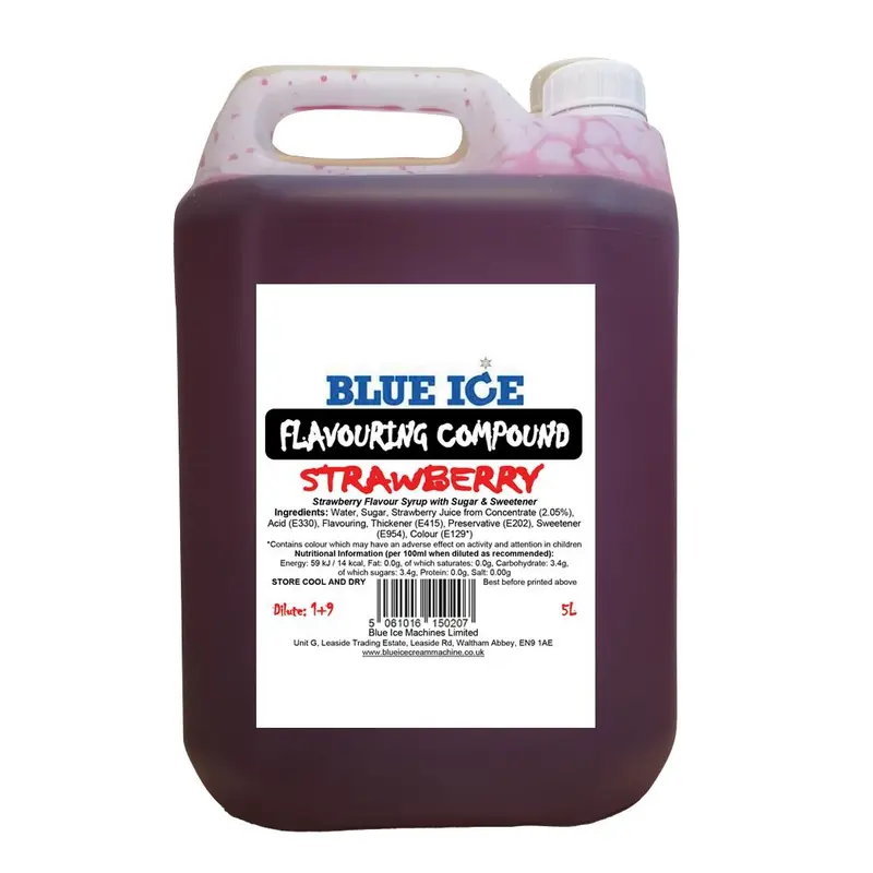 Blue Ice Strawberry Ice Cream Milkshake Flavouring Compound 5Ltr