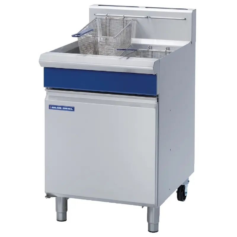 Blue Seal Single Tank Twin Basket Free Standing Natural Gas Fryer GT60