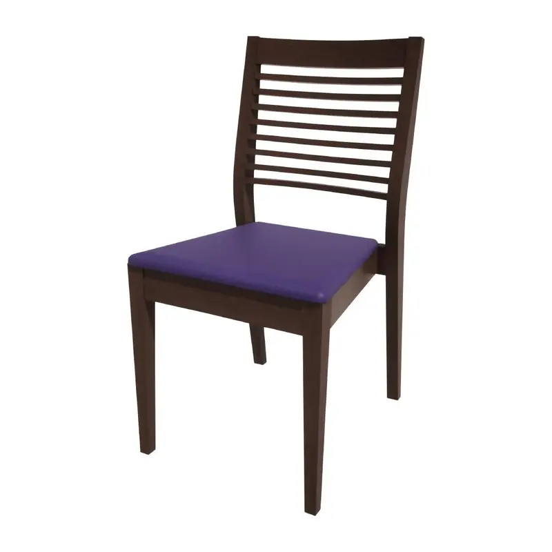 Bolero Bespoke Marty B Stacking Chair in Blue/Wenge