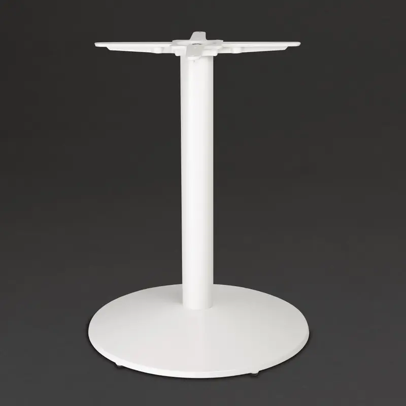 Bolero Cast Iron Round Table Base White