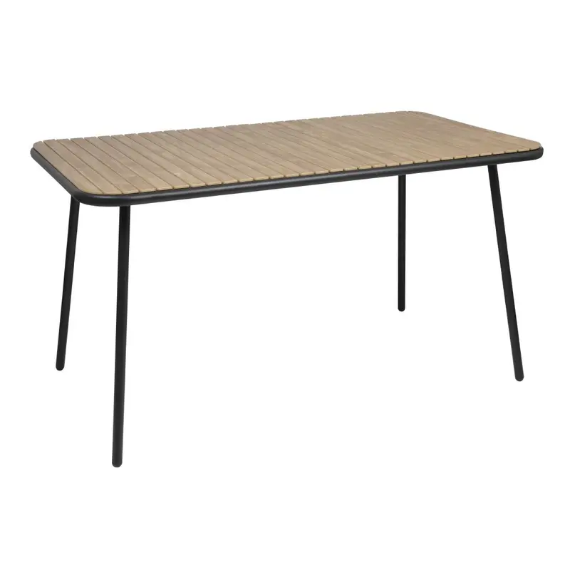 Bolero Santorini Rectangular Table Wood Effect 1400x798mm