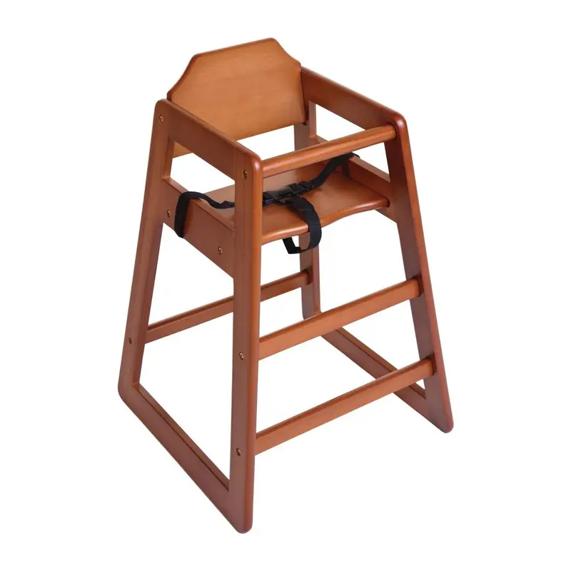 Bolero Wooden High Chair Dark Wood