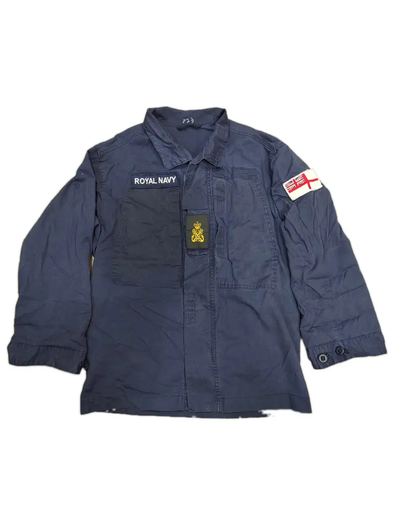 British Military Royal Navy Fire Retardant Warm Weather Combat Jacket - Navy Blue