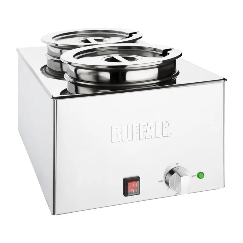 Buffalo Bain Marie with Round Pots – Wet Heat Hot Holding