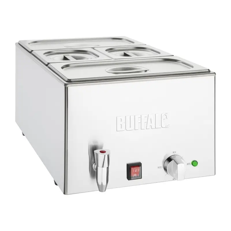 Buffalo Bain Marie with Tap and Gastronorm Pans