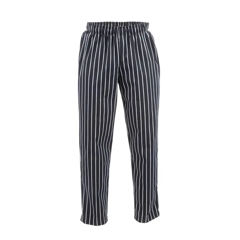 Chef Works Designer Baggy Pant Black and White Striped S