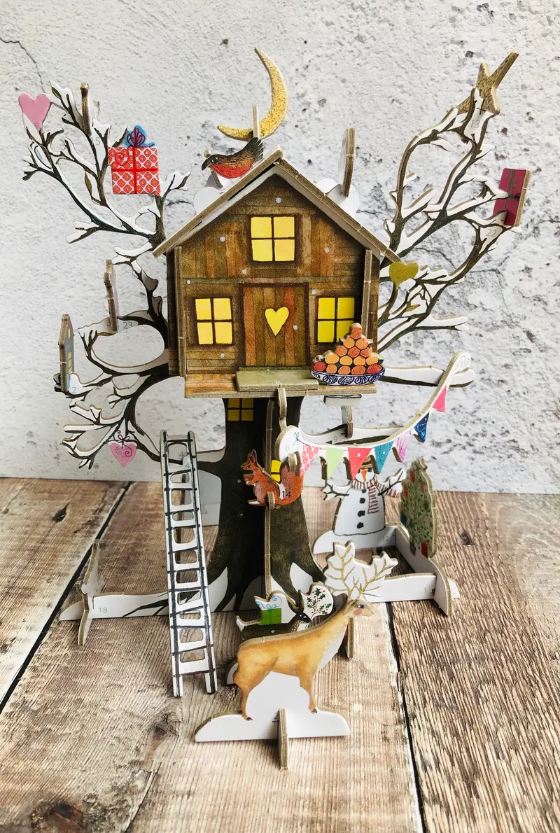 Christmas Treehouse Slot Together 3D Advent Calendar