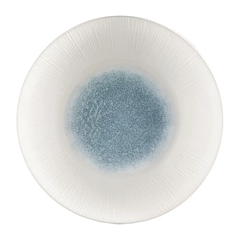 Churchill Bamboo Centre Print Deep Coupe Plates Topaz Blue 281mm (Pack of 12)