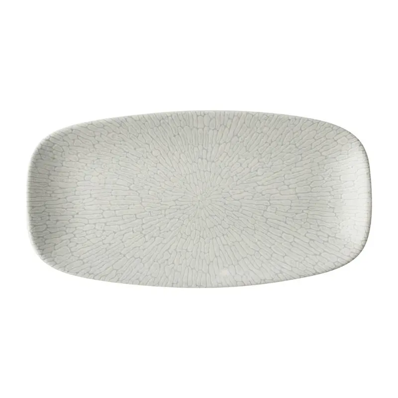 Churchill Delta Grey Oblong Plates 298x153mm (Pack of 12)