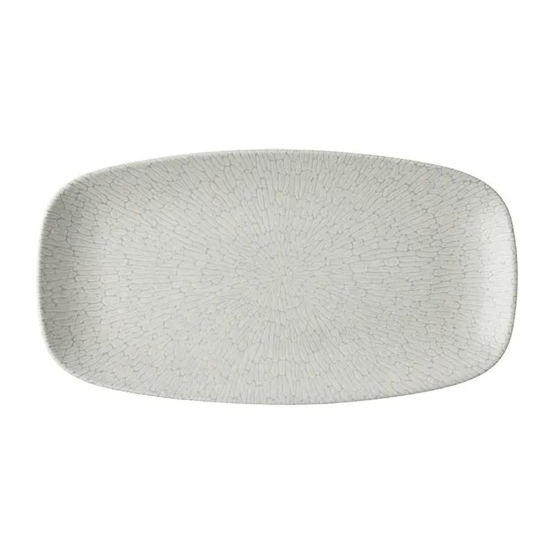 Churchill Delta Grey Oblong Plates 355x189mm (Pack of 6)