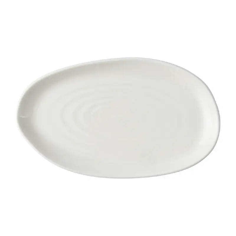 Churchill Envisage Natural White Organic Oblong Plates 220x130mm (Pack of 6)