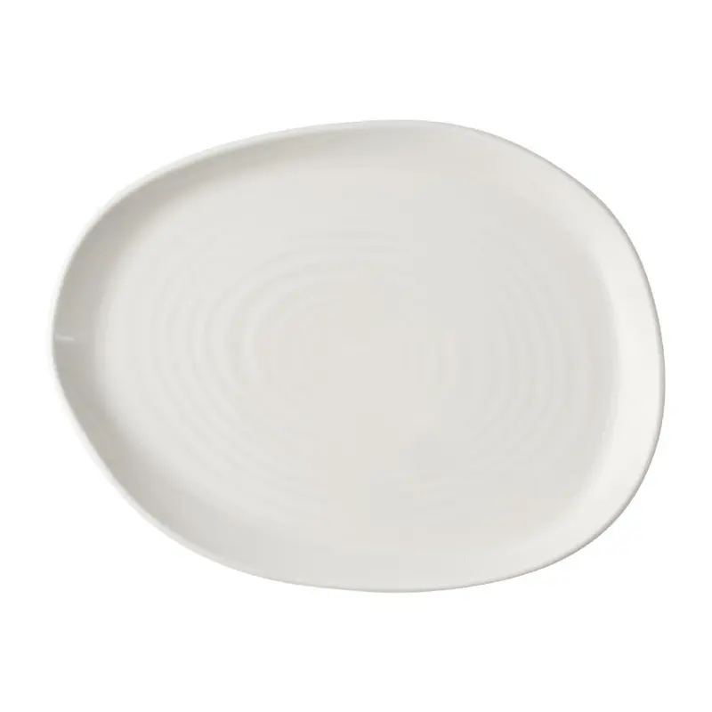 Churchill Envisage Natural White Organic Oblong Plates 260x200mm (Pack of 6)