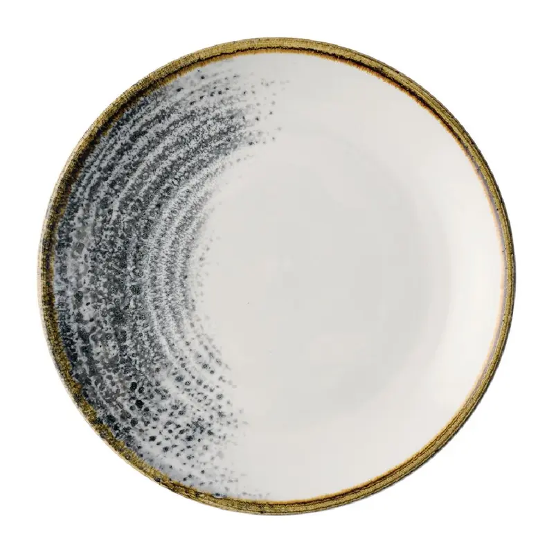 Churchill Homespun Accents Black Evolve Coupe Plates 165mm (Pack of 12)