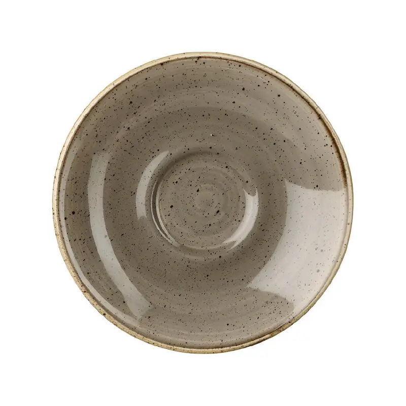 Churchill Stonecast Espresso Saucers Peppercorn Grey 118mm (12 Pack)