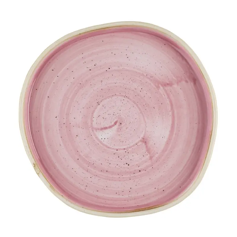 Churchill Stonecast Petal Pink Organic Walled Plates 206mm (6 Pack)