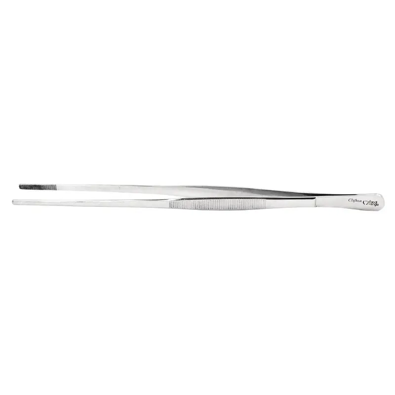 Clifton Stainless Steel Round Tip Tweezer Tongs 300mm