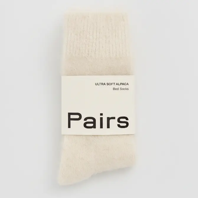 Clotted Cream Ultra Soft Alpaca Bed Socks