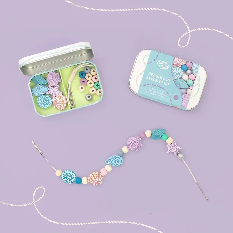 Cotton Twist Seashell Bracelet Gift Kit