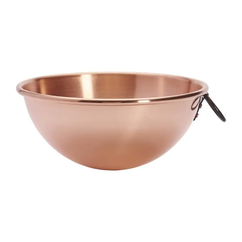 De Buyer Copper Egg White Bowl 200mm with Cast Iron Handle