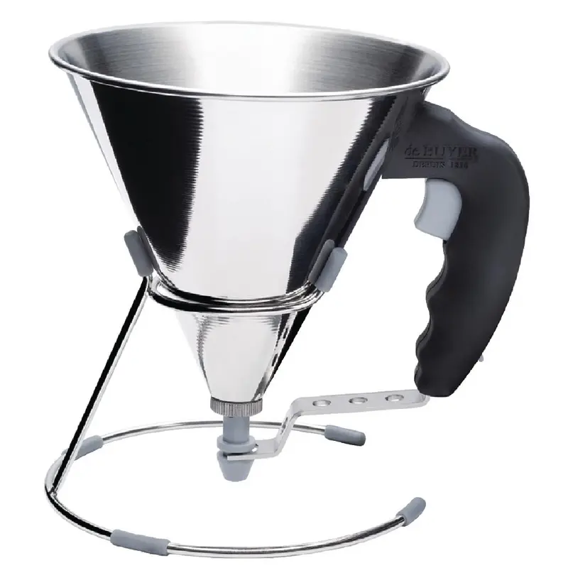 De Buyer Mini Automatic Piston Funnel 0.8ltr Stainless Steel