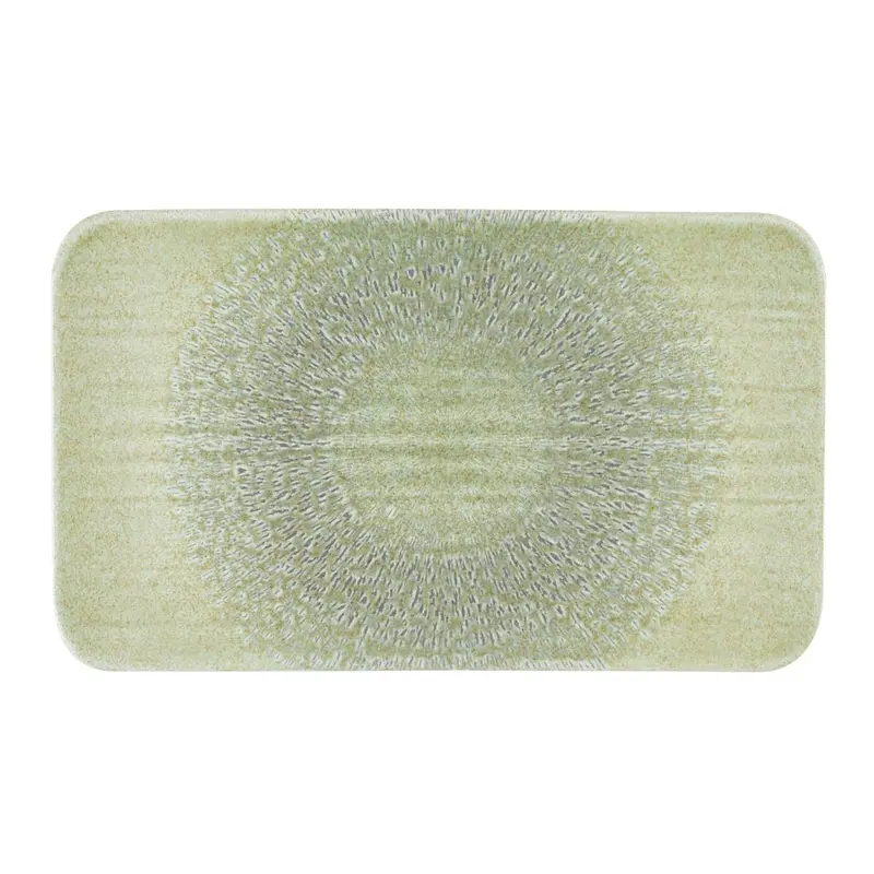 Dudson Harvest Grain Rectangular Plates Speckled Green  270x160mm (12 Pack)
