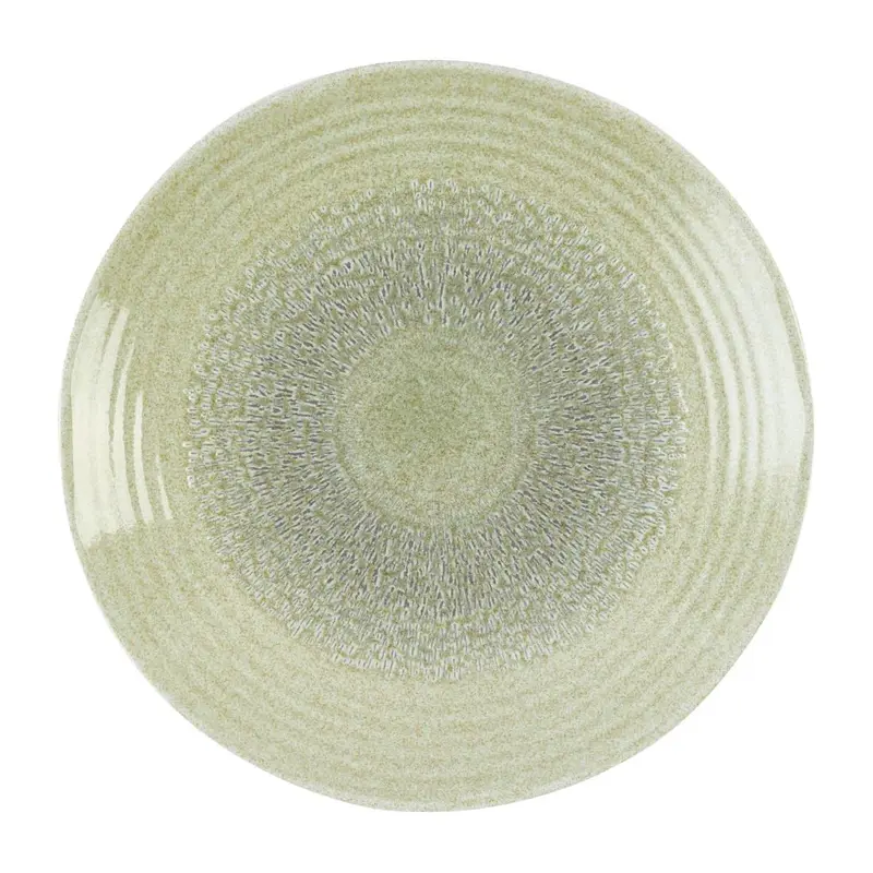 Dudson Harvest Grain Speckled Green Organic Coupe Plate 275mm (12 Pack)
