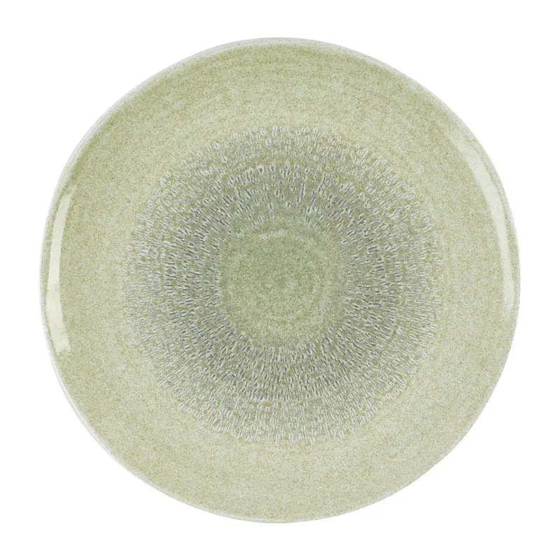 Dudson Harvest Grain Speckled Green Organic Coupe Plates 295mm (12 Pack)