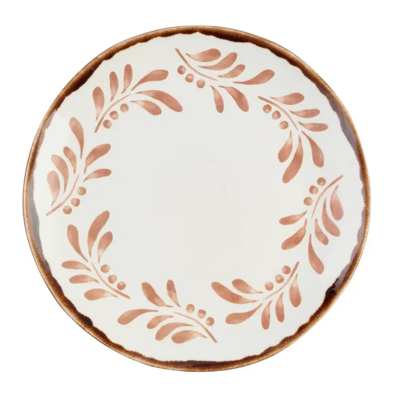 Dudson Harvest Mediterranean Terracotta Organic Coupe Plates 230mm (12 Pack)
