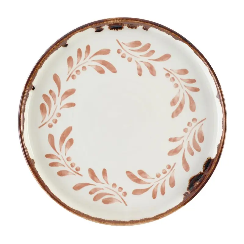 Dudson Harvest Mediterranean Terracotta Round Walled Plate 210mm(6 Pack)