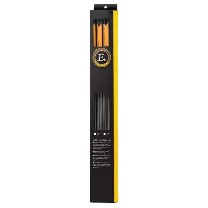 EK Archery 22" Carbon Crossbow Bolts - 6pk