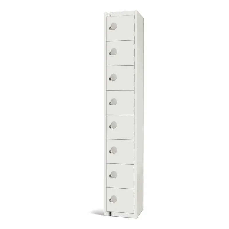 Elite Eight Door Coin Return Locker White