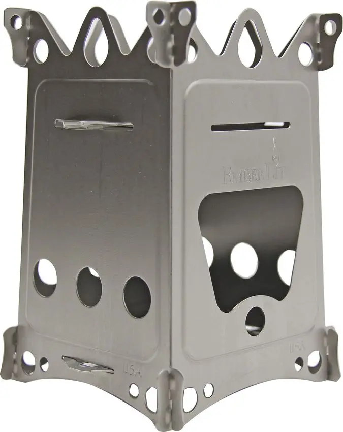 EmberLit FireAnt Camping Stove Titanium