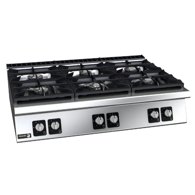 Fagor 900 Series 6 Burner High Power Gas Hob 50.2kW
