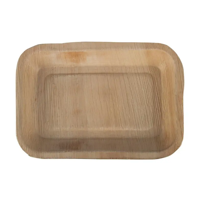 Fiesta Compostable Deep Palm Leaf Rectangular Plates 250mm (100 Pack)