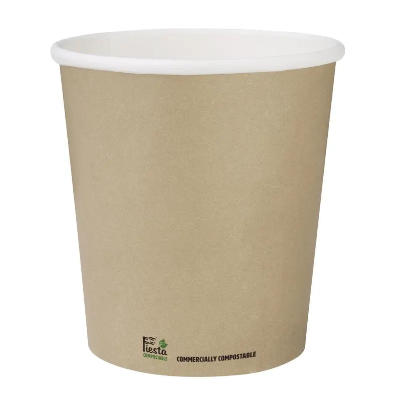 Fiesta Compostable Single Wall Coffee Cups 227ml/8oz (1000 Pack)