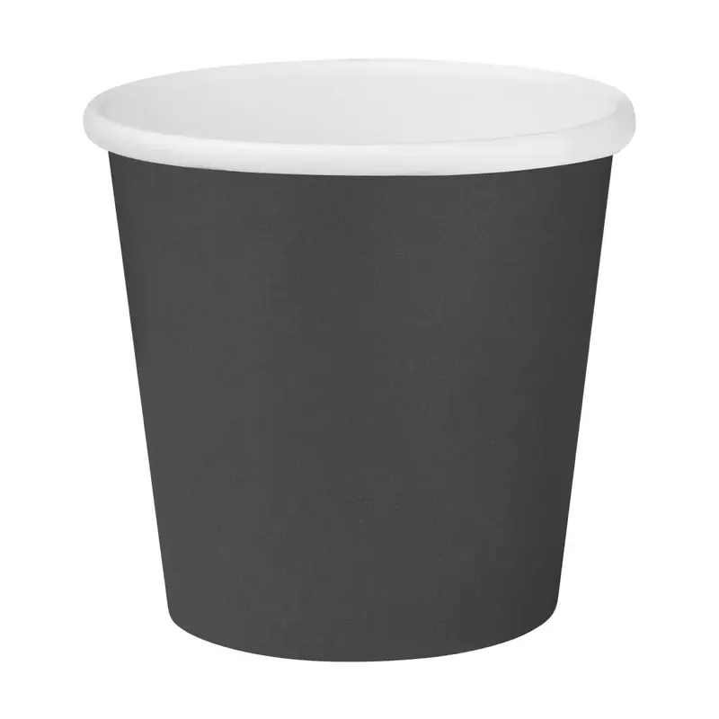 Fiesta Recyclable Hot Cups Single Wall Black 6oz (Pack of 1000)