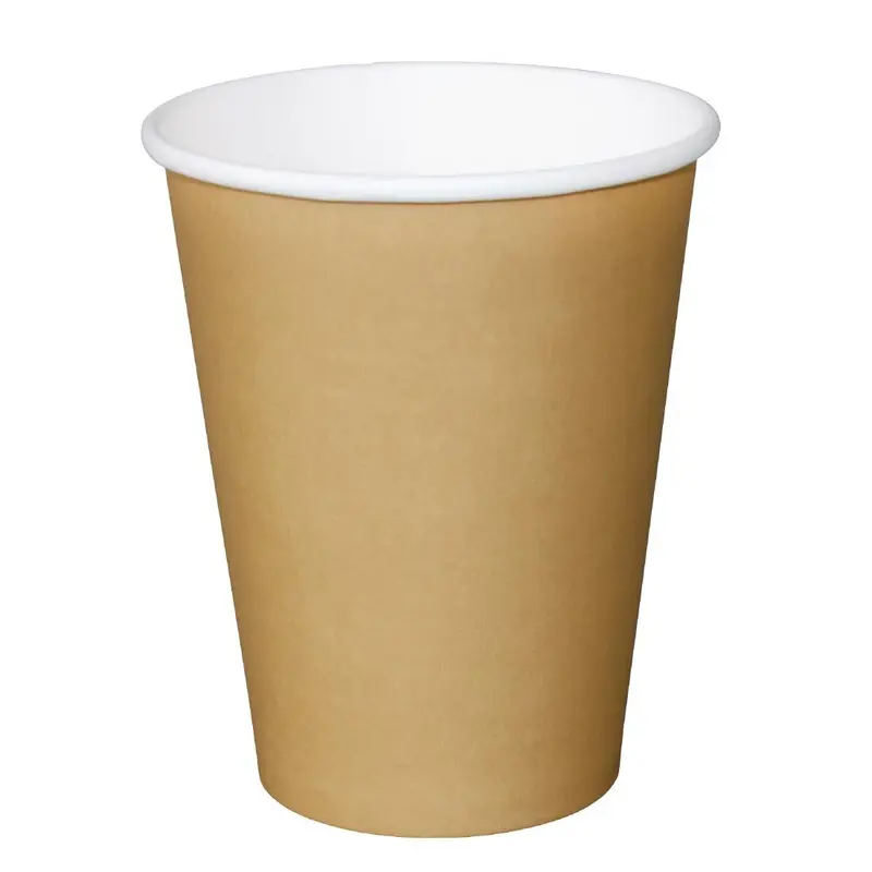 Fiesta Recyclable Single Wall Coffee Cups Kraft 455ml/16oz (1000 Pack)