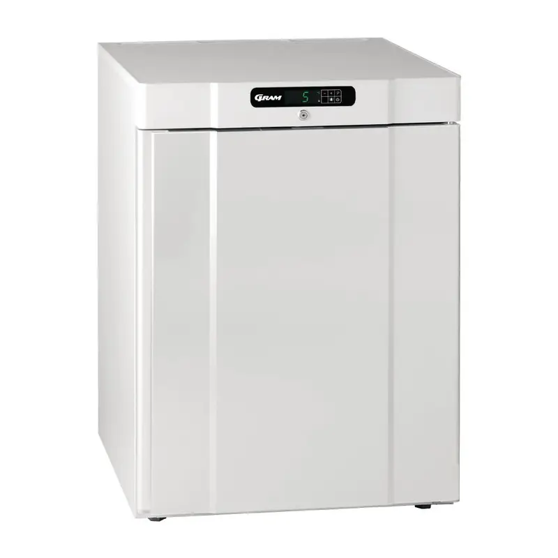 Gram Compact 1 Glass Door 128Ltr Undercounter Fridge White KG220 LG 2W