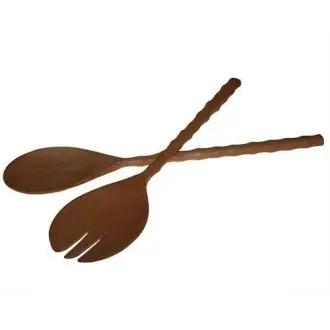 Hand Carved Elegant Salad Server Set