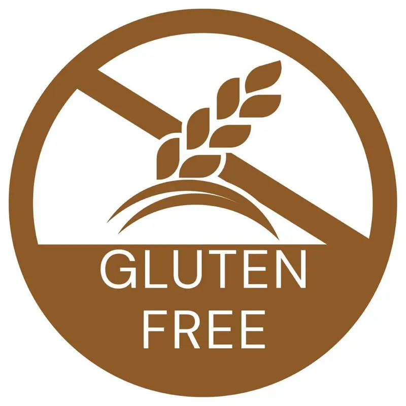 Hygiplas Food Allergy Labels Gluten Free Brown (1000 Pack)
